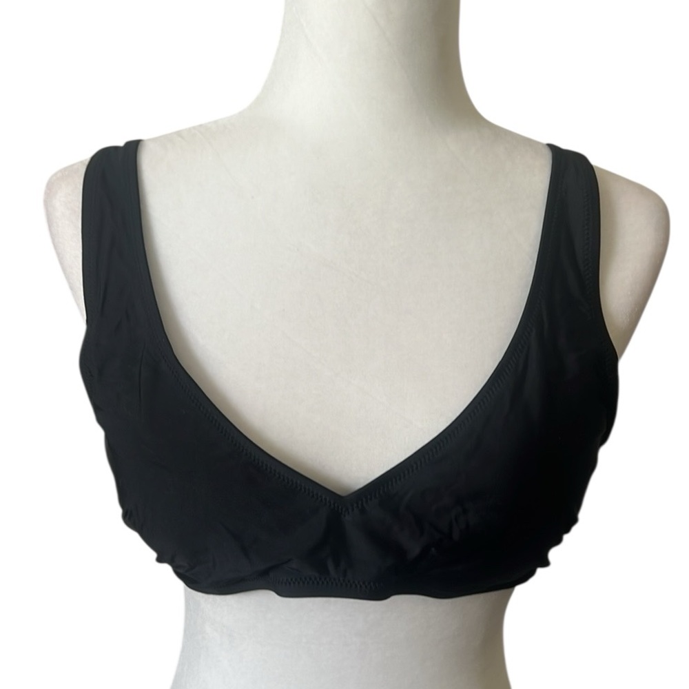 NWT Aerie Real Good Black Scoop V Bikini Top Multiple Sizes